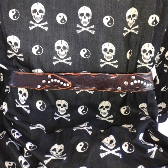 Rocker Crystal Studded Leather Belt M main image 5